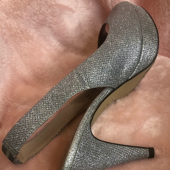Call it Spring Evelaines Silver Glitter 3 in Heels - Picture 3 of 3